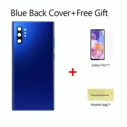 Premium Replacement Battery Cover with Camera Housing and Lens for Samsung Galaxy Note10+ (Blue back cover)