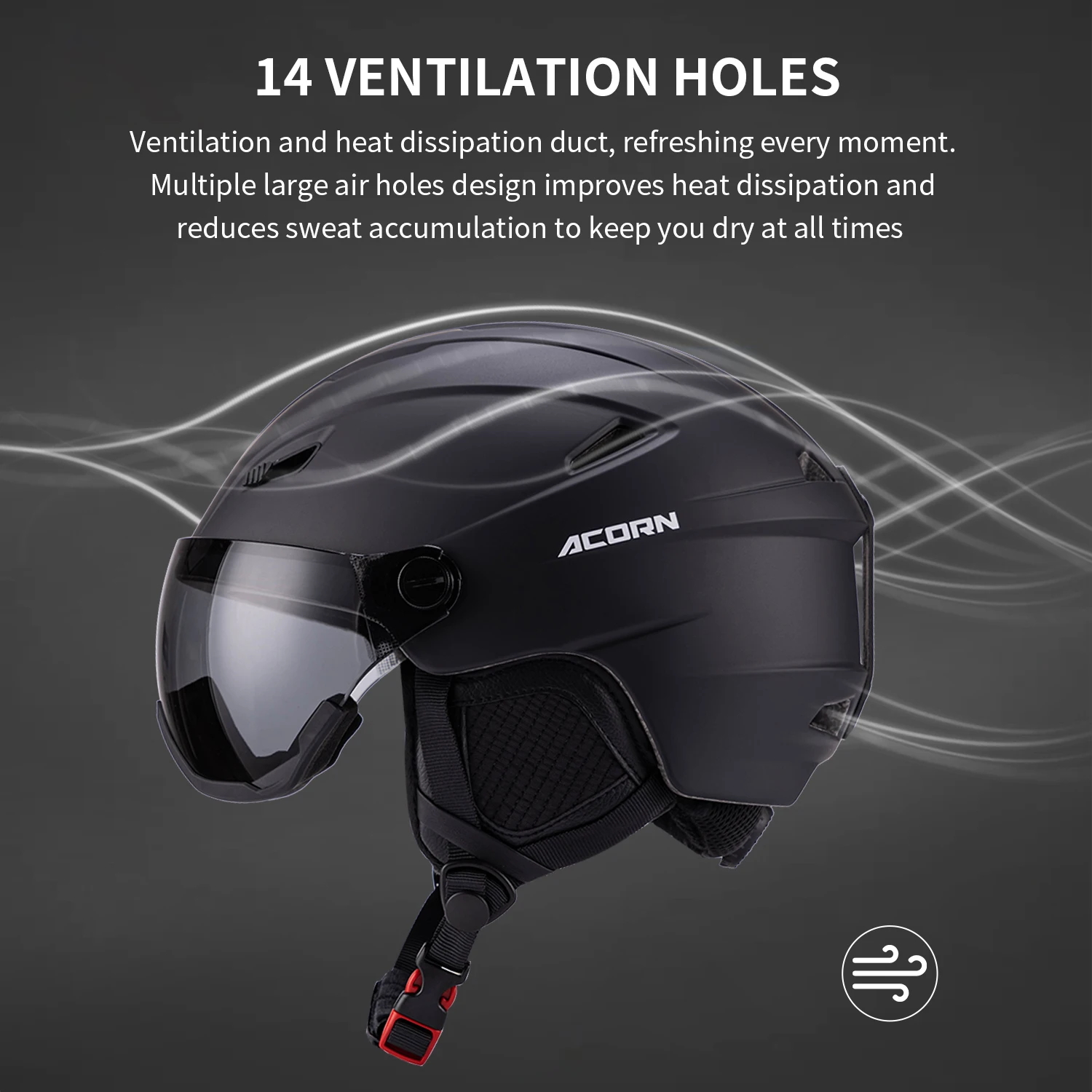 Seeker Upgraded Ski Helmet with Goggles 2