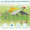 Large Metal Chicken Coop Run, Walk-in Enclosure Poultry Hen Run House, Spire Shaped Chicken Pen with Waterproof &Anti-UV Cover 5