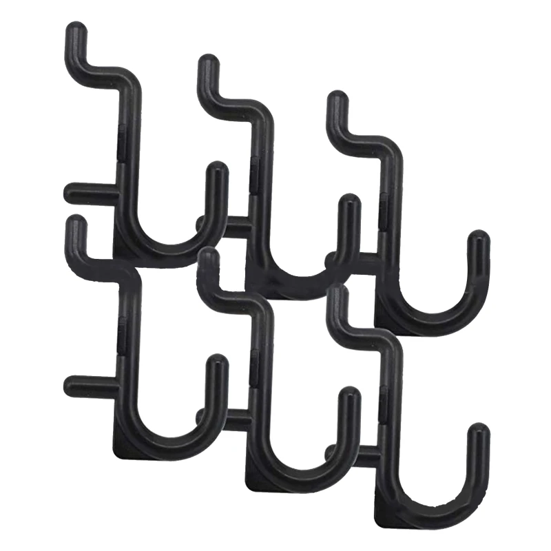 50 Pcs/100 Pcs Black Pegboard J Style Hooks Heavy Duty Plastic J Shape Peg Hook Tool Organizer
