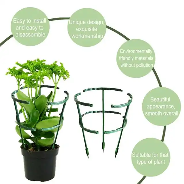 3 Készlet Növénytámogató Ketrec Tét Műanyag 25 Cm -Es Kertészeti Tartozék Virág Elrendezéshez Rúd Tartó Orchard Kert Bonsai Szerszám - Image 3