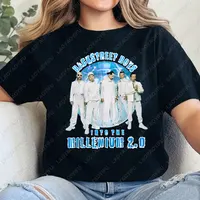 Backstreet Boys Millennium Tour Musique Vintage Tshirt Hommes Femmes Hipster Populaire Hauts Mode D'été Streetwear Unisexe T-shirts Cadeau 2