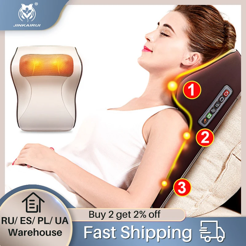 3 in 1 Newest Massage Pillow with Car Home Duel Use Easy Carry Neck
