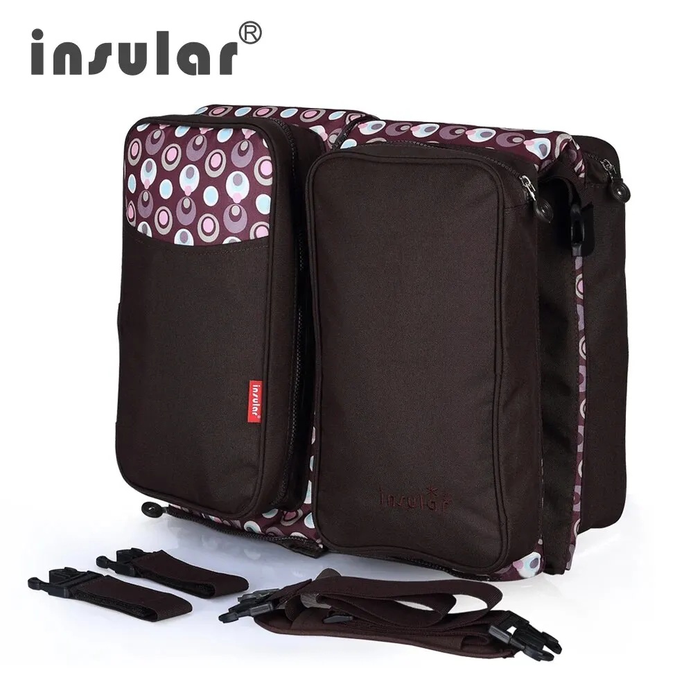 Insular Multifunctional Baby Diaper Bag Baby Bed Foldable Newborn Bed Travel Baby Mommy Nappy Changing Bag 4