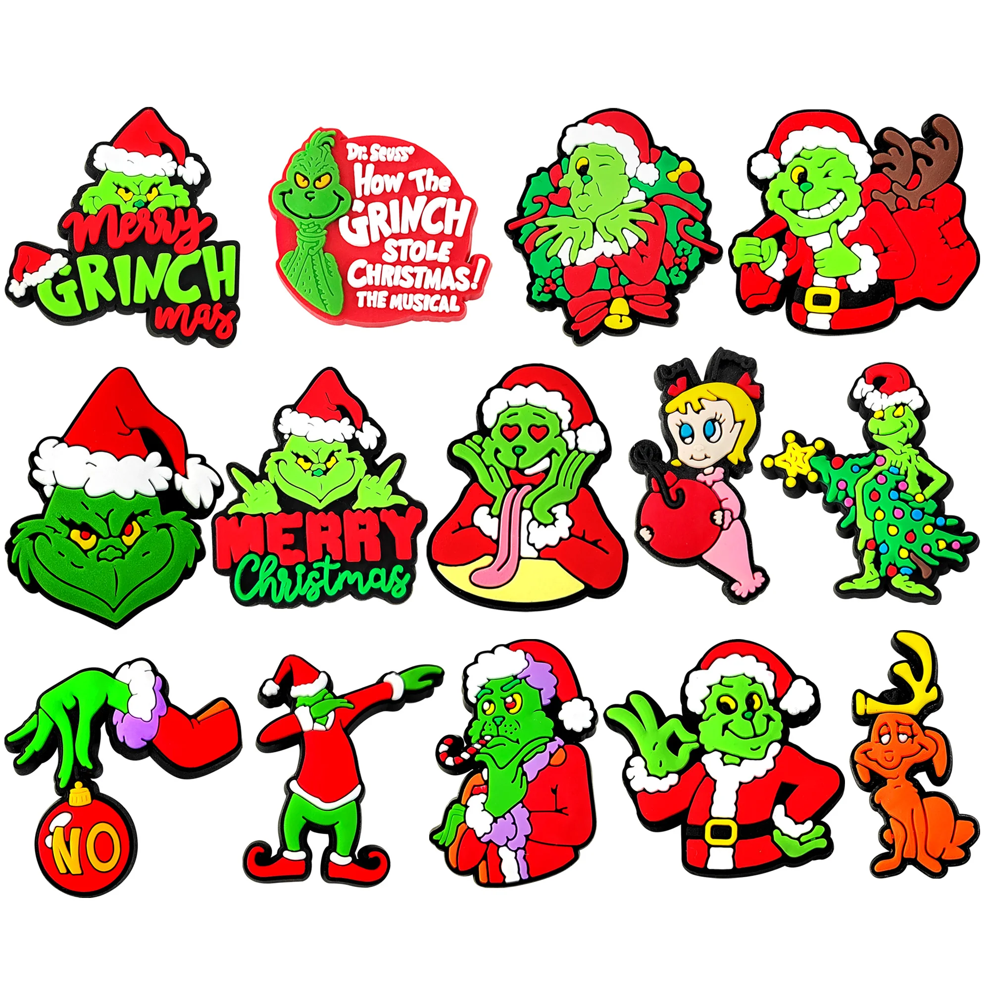 thumbnail image 2 of 1 pieza de adornos para zapatos de la serie de dibujos animados navideños, accesorios de diseño para zuecos clásicos, regalo para niños, gran oferta, 2 of 5