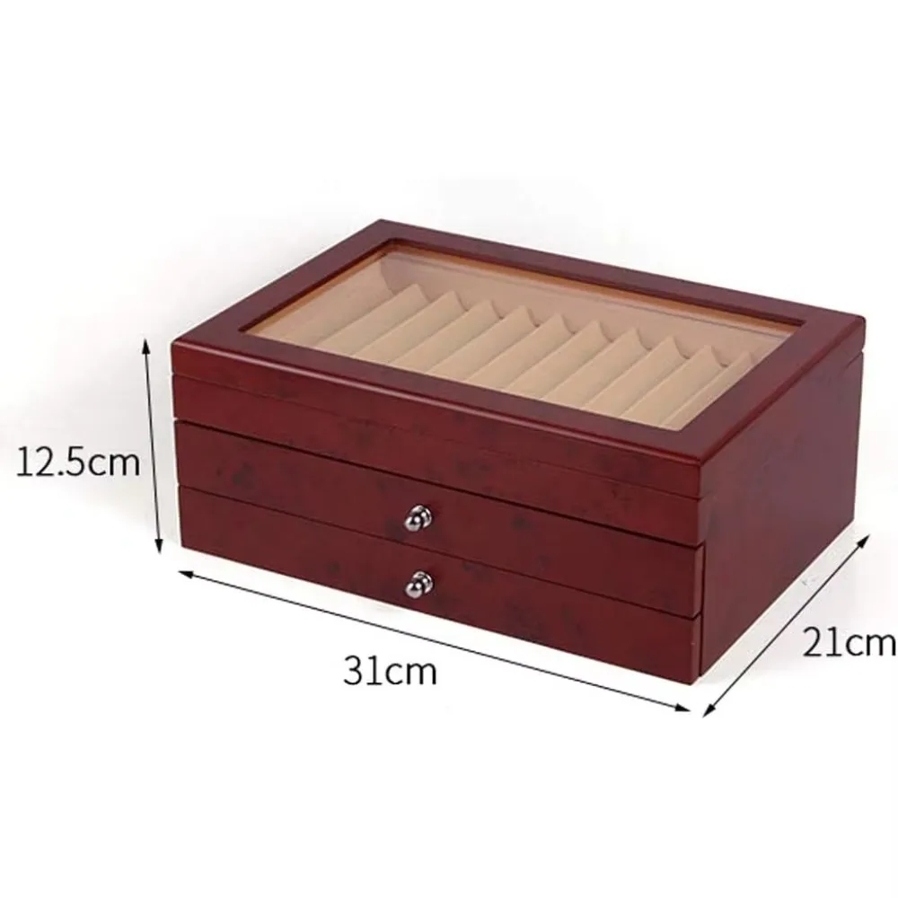 3 Layer Wood Pen Display Box Pen Organizer Box 34
