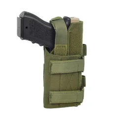Tactical Nylon Molle Modular Belt Pistol Holster for Right - Handed Shooters (Green)