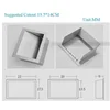 1Piece 304 Stainless Steel Rectanglar Side Mount Trash Chute With Hinged Inward Flip Panel Lid for Kitchen Bath Commerical 5
