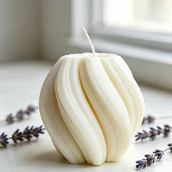 Artisan Spiral - Twist Scented Soy Candle - Elegant Decor & Gift (1pc)