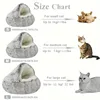Winter Plush Pet Cat Bed Round Cat Cushion Cat House 2 In 1 Warm Cats Basket Pet Sleep Bag Kitten Nest Kennel for Small Dog Cats 6