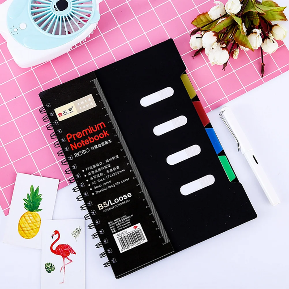 Plastic Shell Classification Notebook With Pulp Wear Resistant Cover Multi Colored Subject Notebooks For Office leather notebook