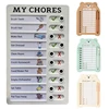 Kids Chore Chart Plastic Checklist Task Board Detachable To Do List My Chores Schedule Reminder Chart for Home Routine Planning 6
