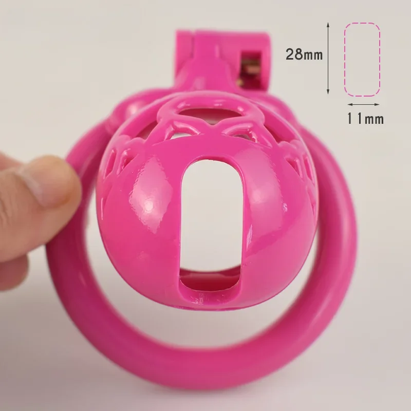 Lightweight 3D Resin Chastity Cage Device with 4 Penis Rings Long Time Wearable Bondage Gear BDSM Anti-cheat Sex Toys for Men