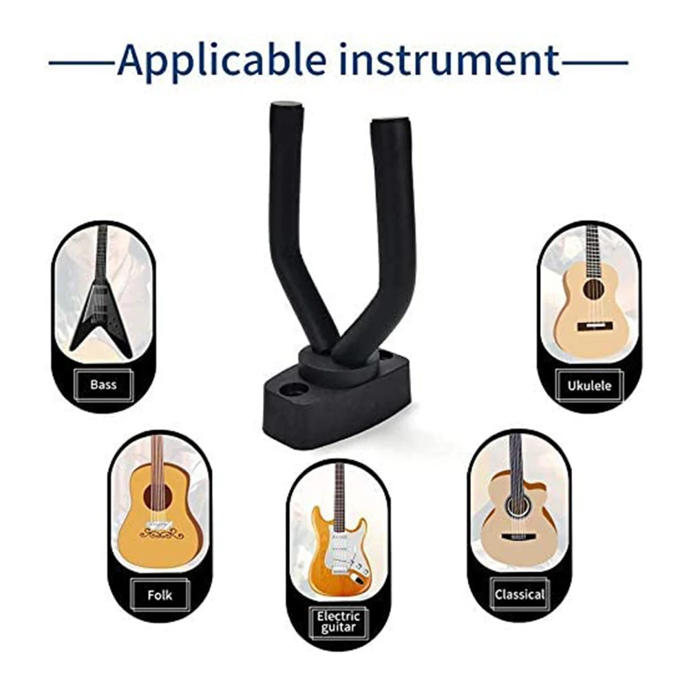 Gancho de suspensión de guitarra de montaje en pared, soporte antideslizante para guitarra acústica, ukelele, violín, bajo, piezas de guitarra, accesorios para instrumentos