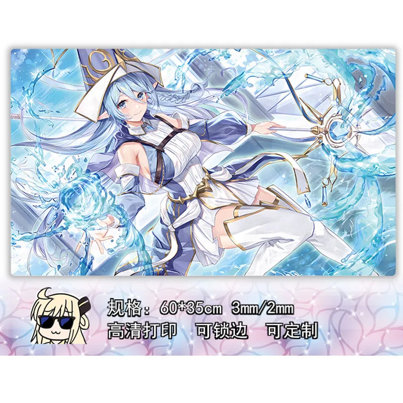 

Yu-Gi-Oh! Anime Yugioh Water Enchantress of the Temple Figure Waterproof Table Games Card Mat Mouse Pad Trading Card Game Mat