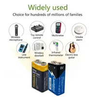 🔋 6F22 9V 1500mAh แบตเตอรี่ลิเธียมไอออนแบบชาร์จไฟได้ USB 9V แบตเตอรี่เหมาะสำหรับมัลติมิเตอร์ไมโครโฟนของเล่นรีโมทคอนโทรล KTV 6