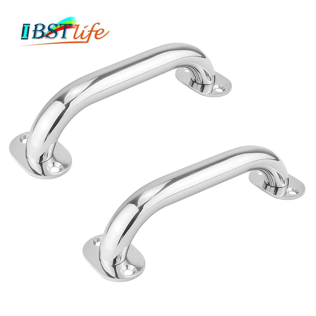 

2PCS Marine Grade 304 Stainless Steel Grab Handle Door Handrail Grip Rail Grab Bar Handle Boat Yacht Marine Bathroom