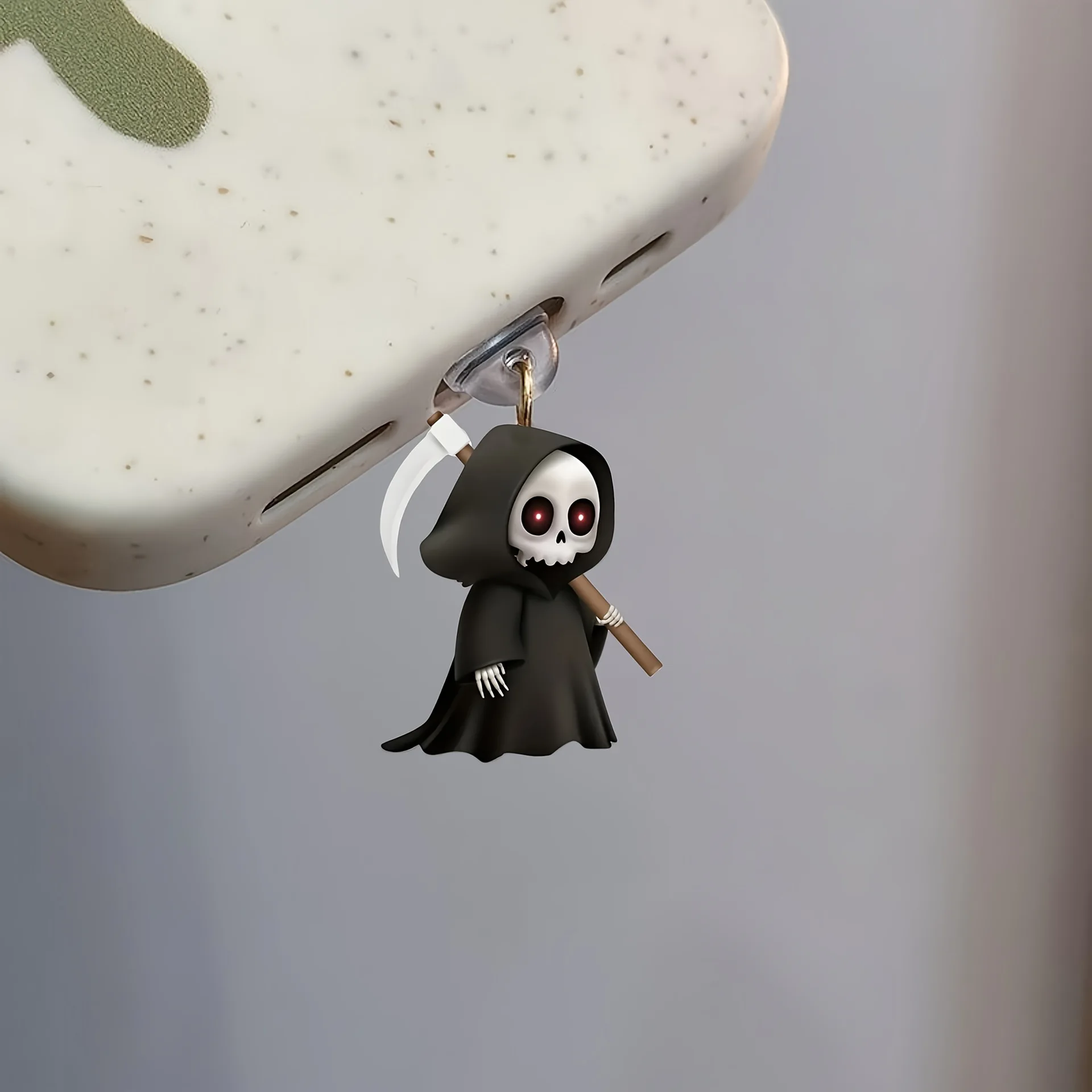 Halloween Frightened Ghost Phone Dust Plug Pendant Mobile Accessories Decoration For Iphone For Samsung Type-C Port