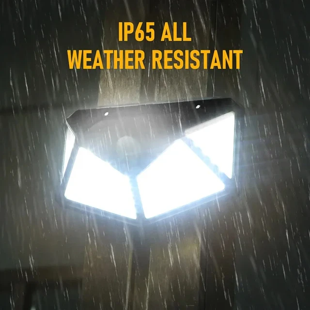 100 LED Outdoor Solar Wall Lamp Waterproof Garden Solar Lights Sunlight Powered Spotlight with Motion Sensor Street Lamp 2