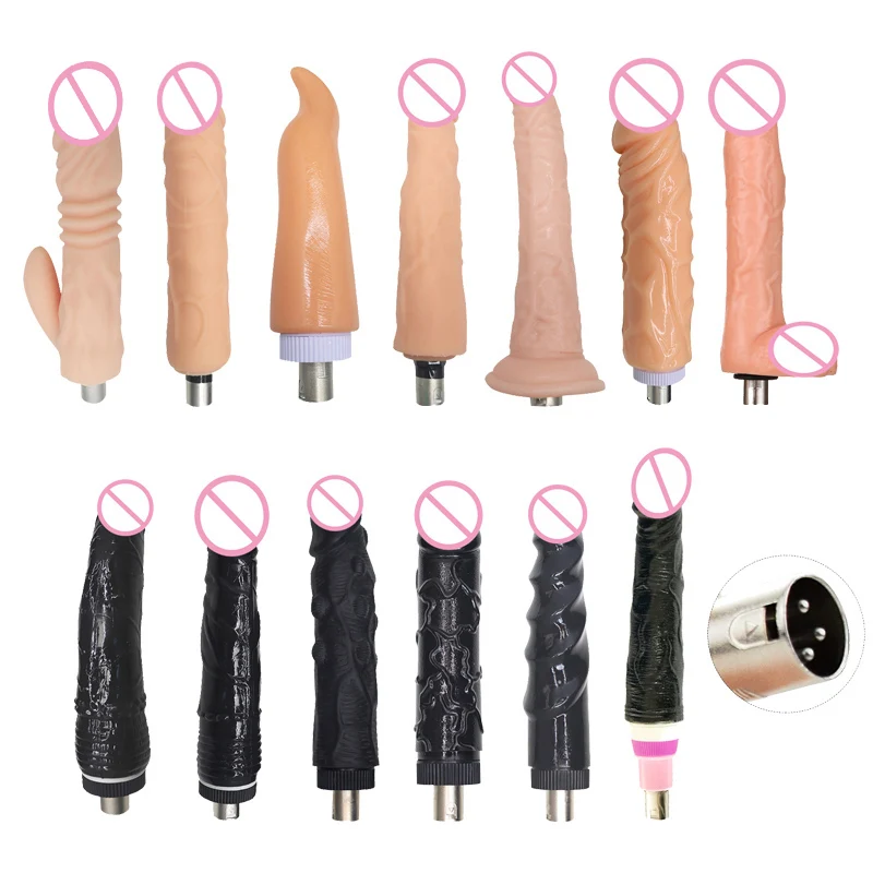 

Dildos with 3XLR Connerect for Sex Machine Attachments G Spot Sex Toys for Women and Couples Soft Adult Masturbation Toys