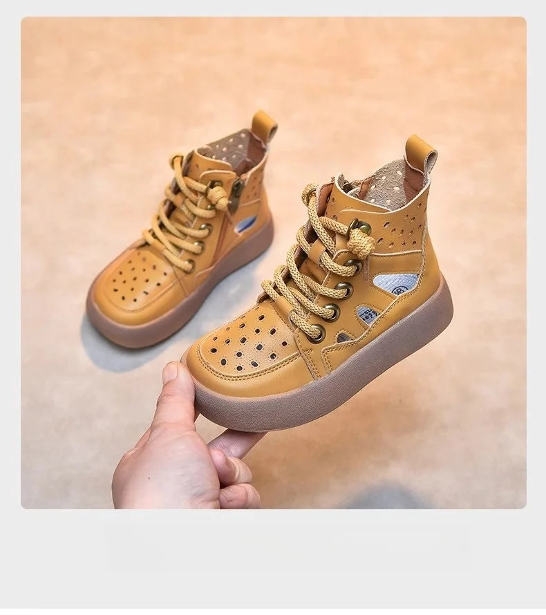 Girls Breathable Ankle Boots Summer Non Slip Kids Shoes