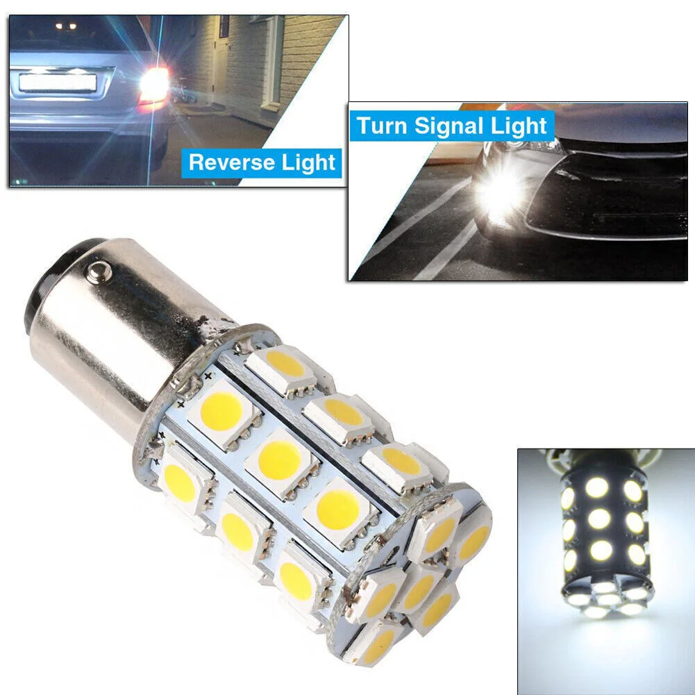 

1x Car Boats Replacement Light White 27-SMD BA15D DC 9V-DC14V Cabin Marine Boat LED Inner Lights Bulbs 1004 1076 1142