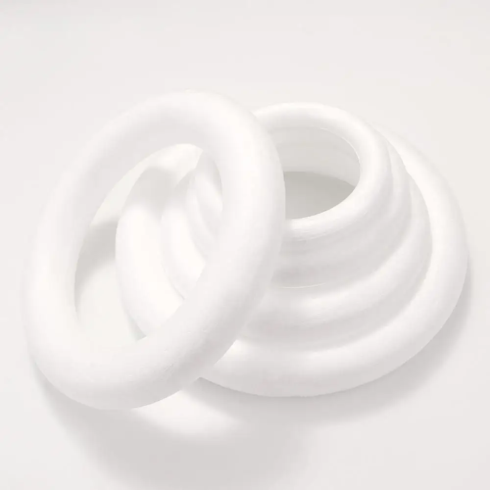 

Polystyrene Xmas Decor Party Donuts Mould Foam Ring Round Craft Material