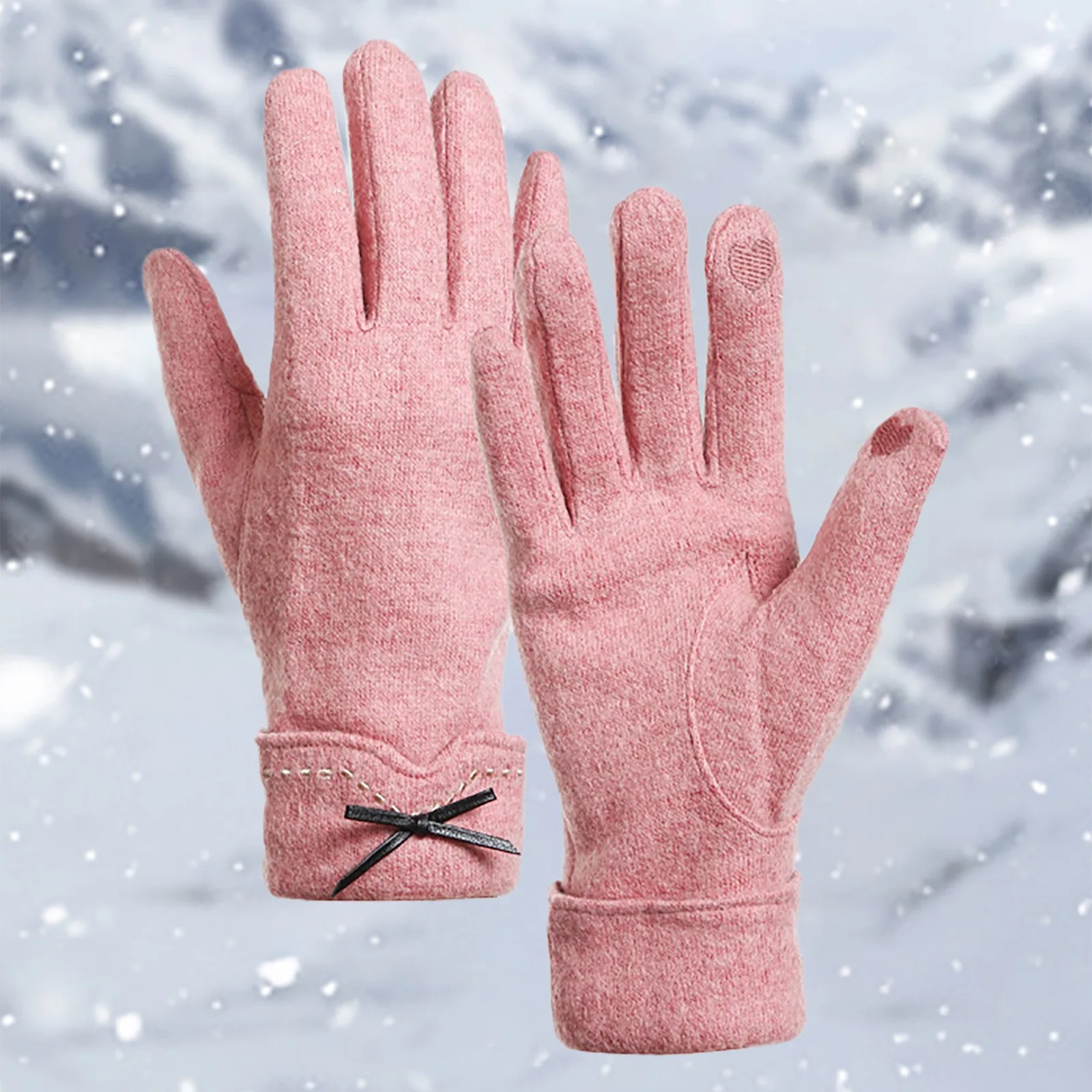 Gloves Mitten Korean New h Thickened Cycling Warm Bowknot h Gloves