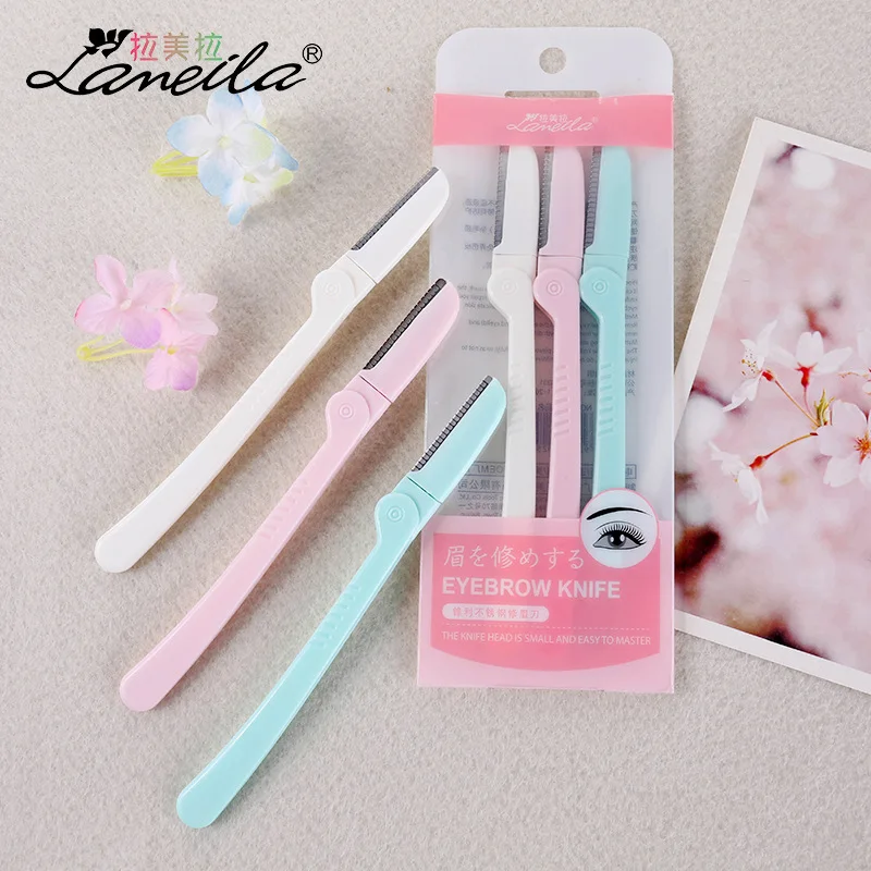 3/6/9PC Beginners Eyebrow Trimmer Set Blade Anti-Scratch Razor Macro Mesh Eyebrow Knife Makeup Trimming Makeup Tool