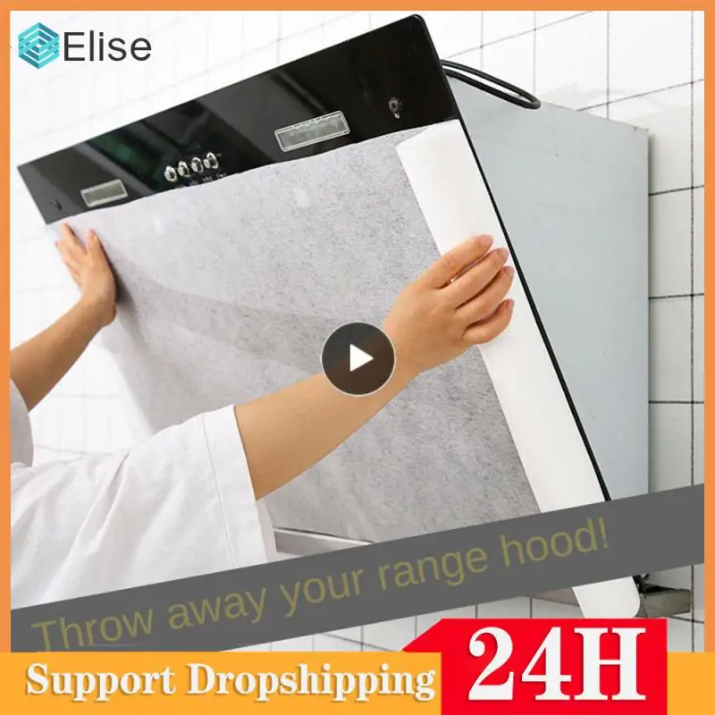 Anti Oil Smoke Sticker Easy To Operate Non Woven Fabric Oil Proof Filter Not Easy To Burn Non-woven Fabric Kitchen Tools Bagged