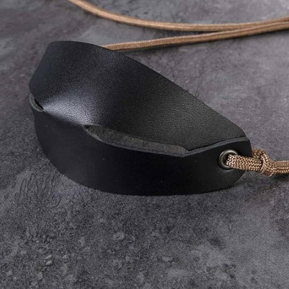 Handgefertigte Leder Shepherd Sling Tasche Leder Wurf Sling für Outdoor-Sport Camping Schießen Wandern Jagd Zubehör – Detail 5