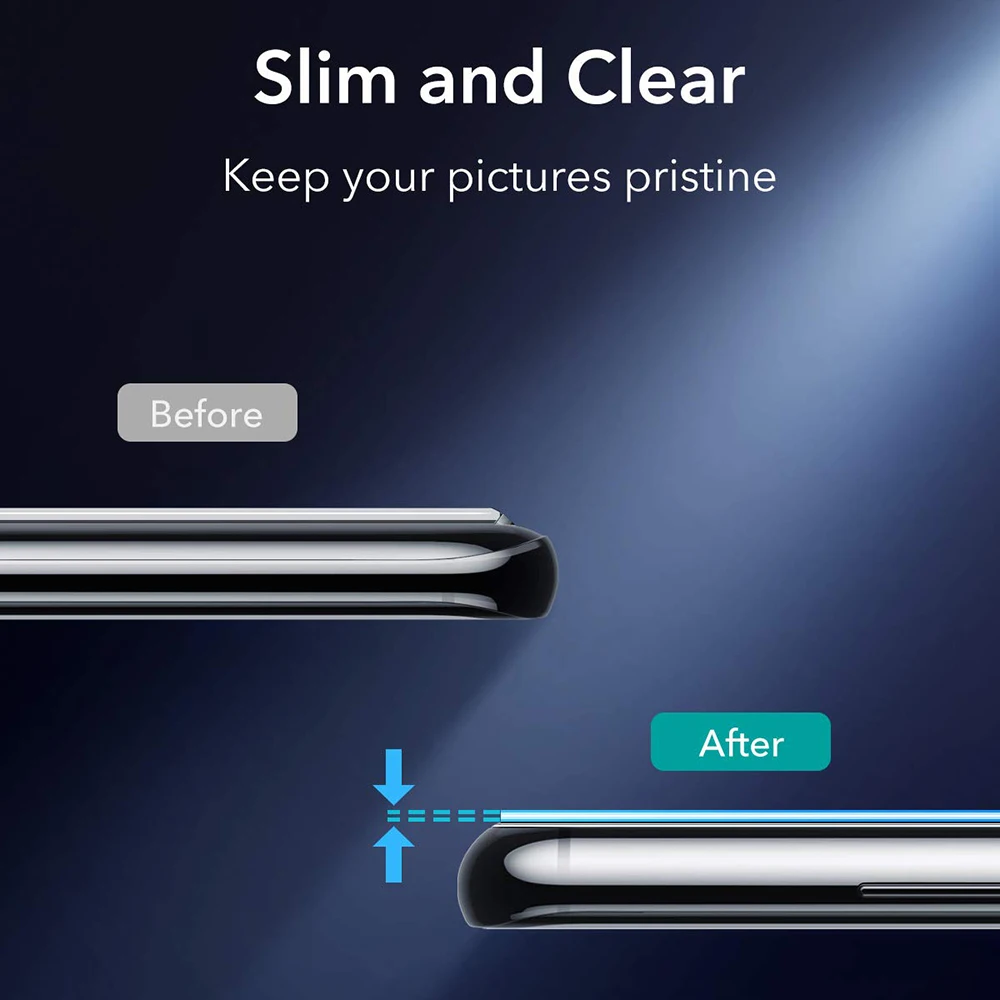Premium Tempered Glass Camera Lens Protector - 2 Pack Full Coverage
