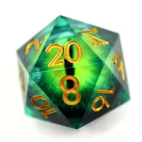 BESCON Dragon's Eye Sharp Edged Polyhedral Dice Set of 7, Handmade Dragon's Eye Dice for Role Playing Game, 4 colors available 1