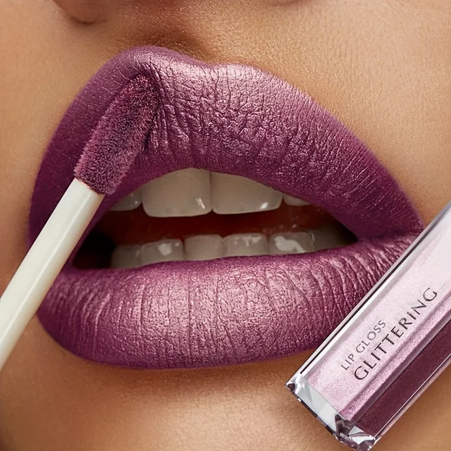 1PC Glitter Lip Gloss Matte & Shiny - Waterproof, Long Lasting , Non-Sticky, Vegan - for Party, Wedding, Daily Makeup