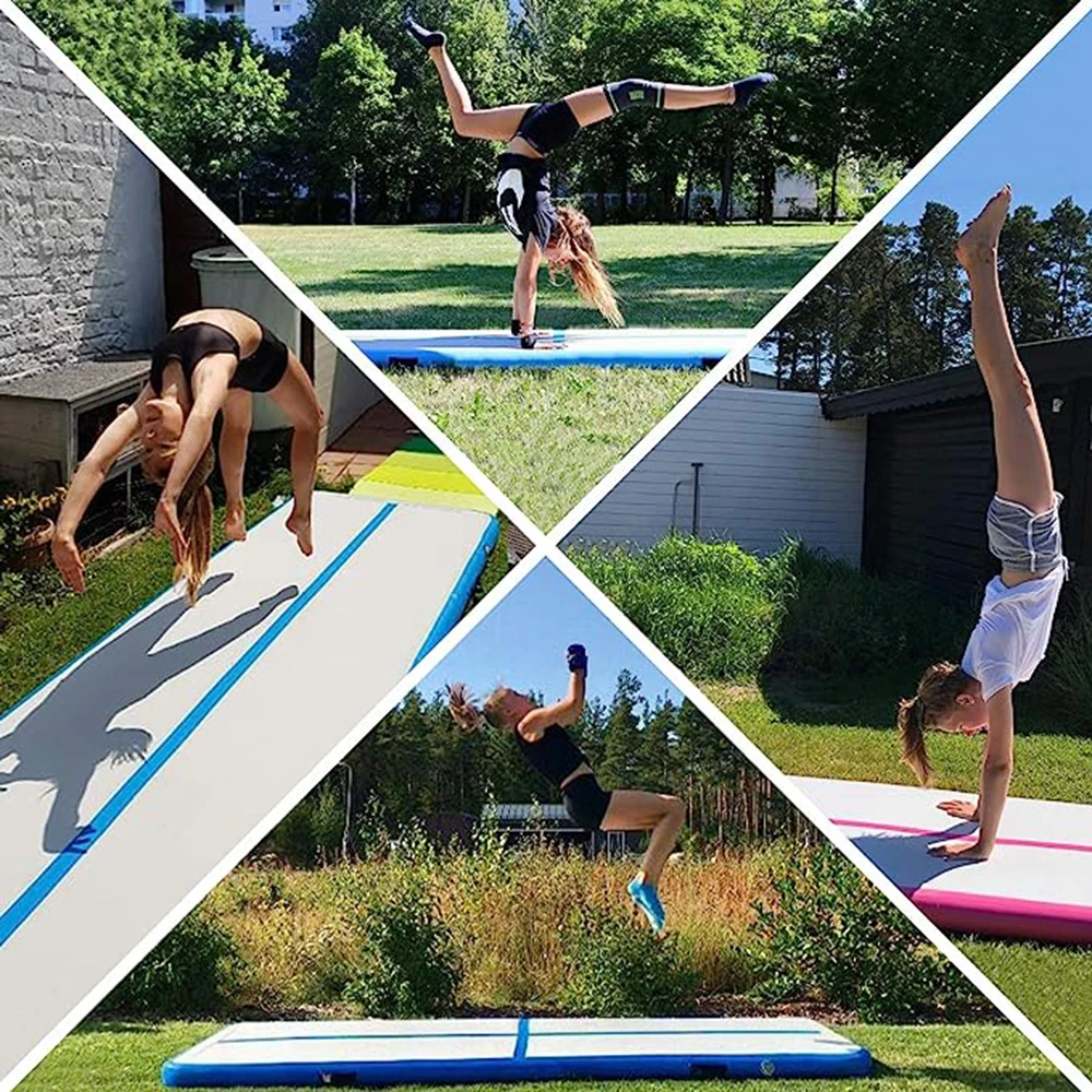 Air Mat Tumble Track Inflatable Fitness Airtrack Gymnastics Mat Yoga Tumbling for Gymnastics Cheerleading Free Pump