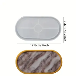 Oval Coaster Epoxy Resin Silicone Mould for DIY Jewelry and Storage Trays (Coaster mold)