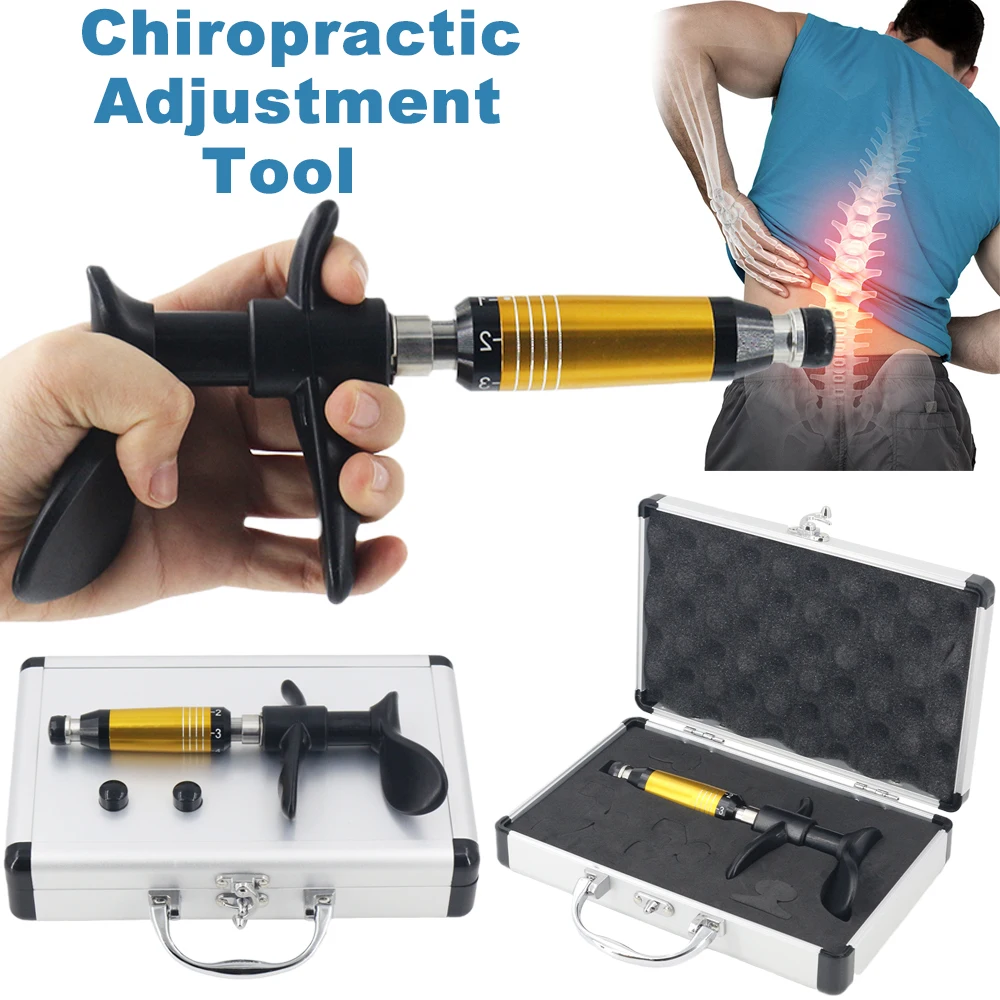 

New Chiropractic Adjusting Tool Manual Massage Gun Correction Spine Activator 6 Levels Body Massager Muscle Relaxation Treatment