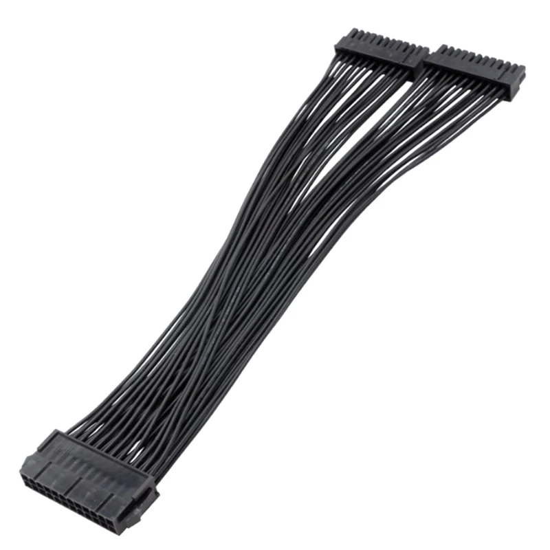 

32 см ATX 24 контакта 1 на 2 порта питания Удлинительный кабель PSU штекер-гнездо разветвитель 24 контакта Удлинительный кабель