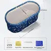 Foldable Portable Japanese Soaking Tub with Drain Hose Adults Boys and Girls Aluminum Alloy Support Frame Anti-Leakage Body Easy 3