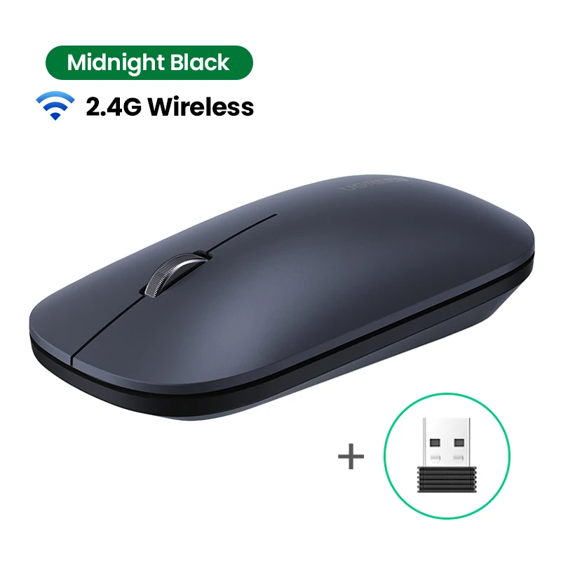  UGREEN Mouse Wireless Bluetooth Silent Mouse 4000 DPI For MacBook Tablet Computer Laptop PC Mice Slim Quiet 2.4G Wireless Mouse 