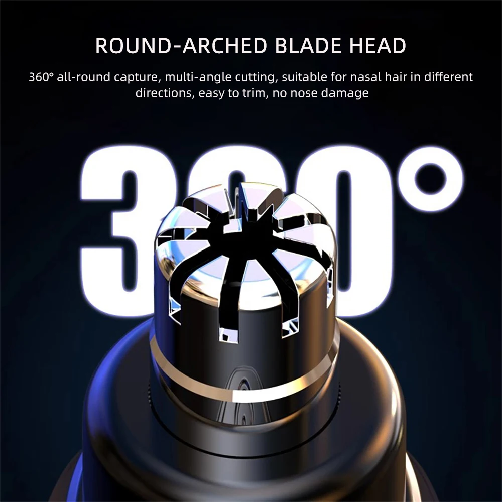 Portable Electric Ear Nose Hair Trimmer And Facial Hair Remover Smart Digital Display Battery Level Simple Operation