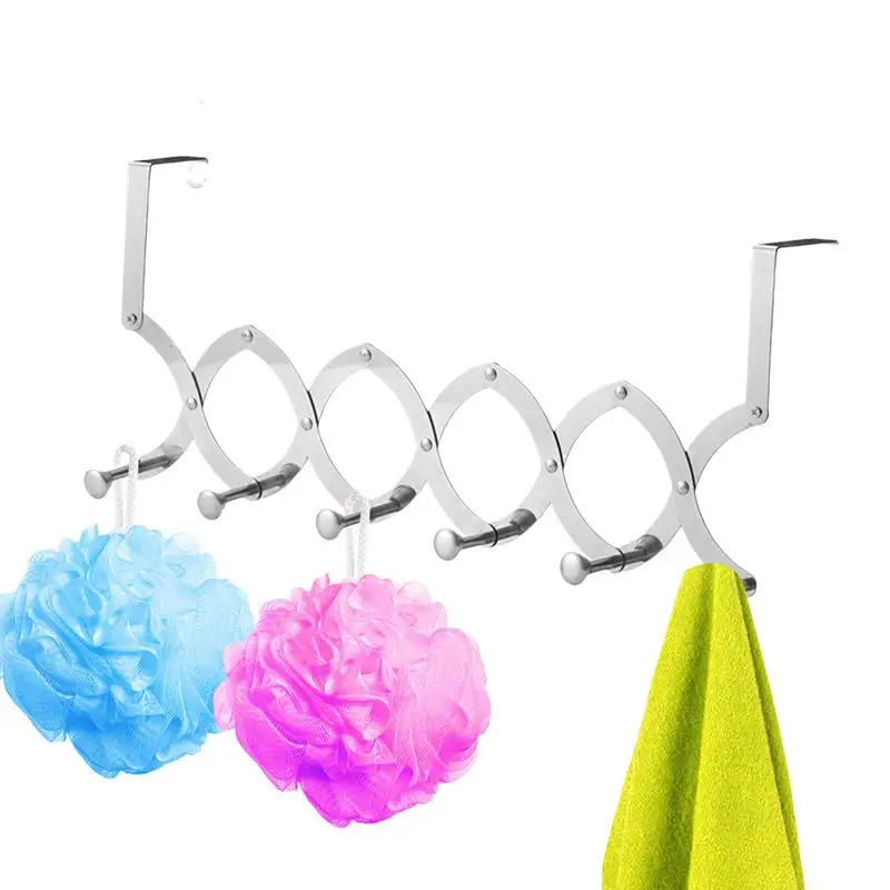 

Выдвижная металлическая вешалка для пальто, нержавеющие Крючки из нержавеющей стали, вешалки без шума, держатели для полотенец в ванную комнату, для ключей, курток, шляп