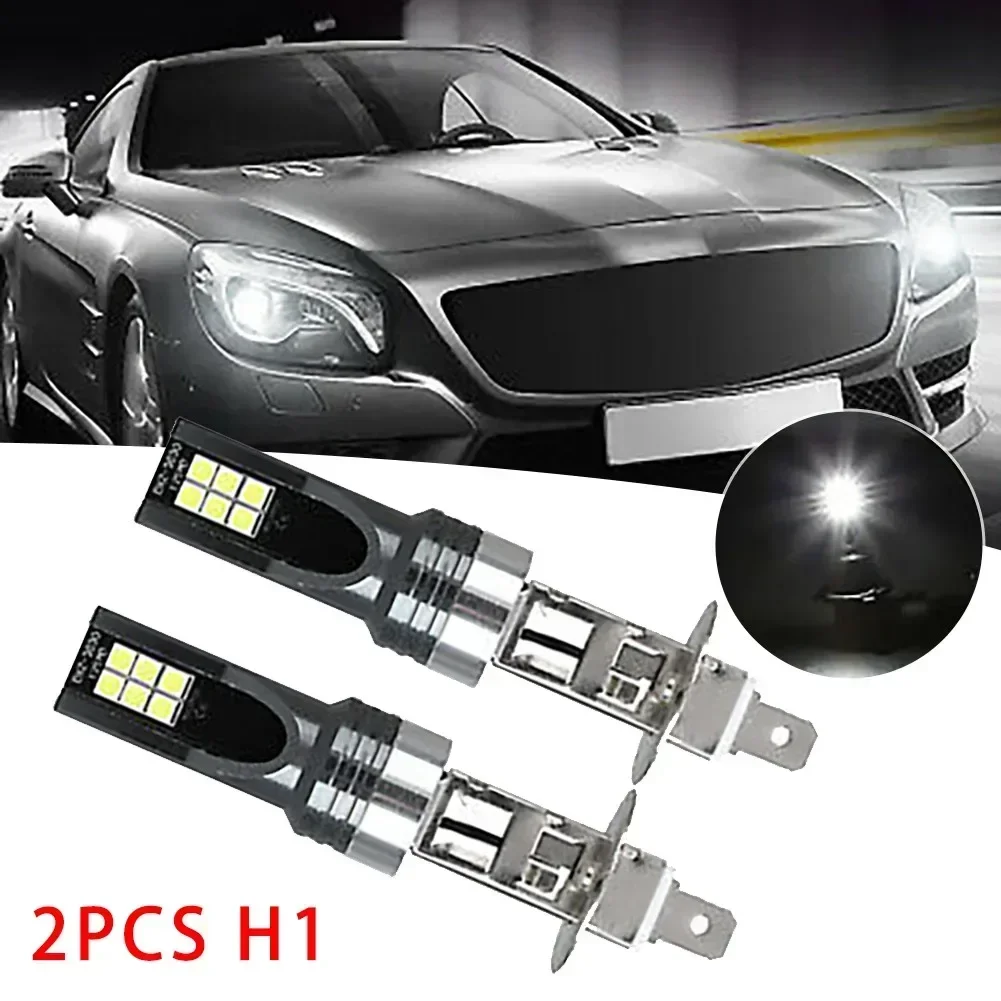 2pcs H1 LED lights bulbs car headlight side COB LED bulb light 14000LM 6000-6500K white high low beam lamp