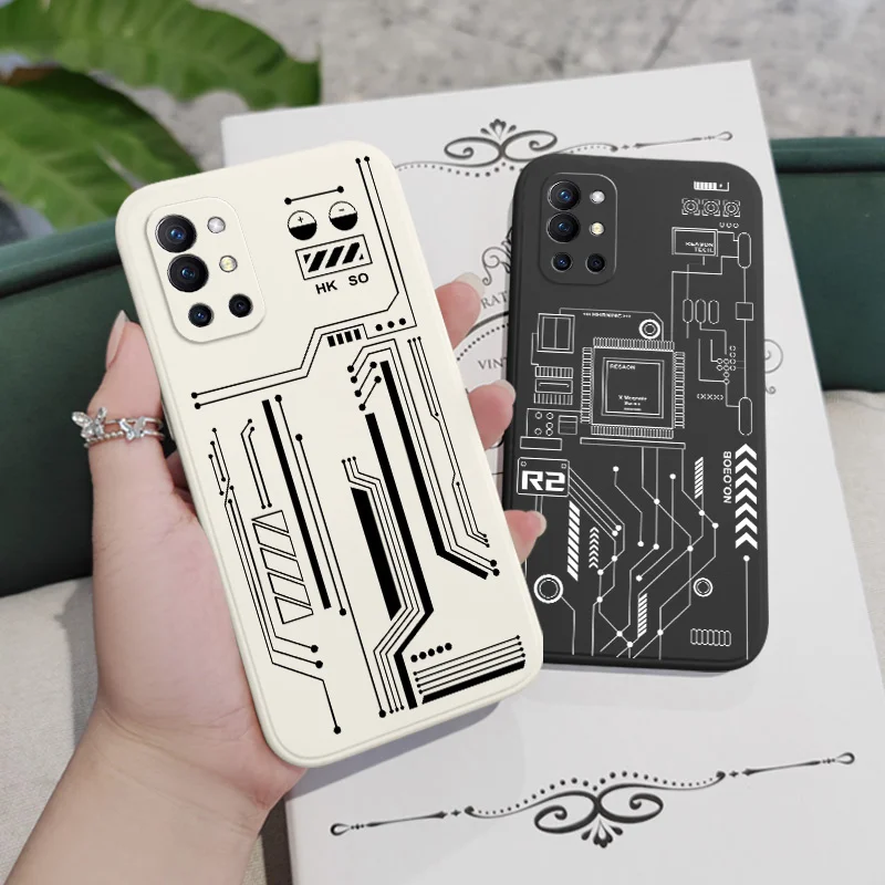 Sleek Liquid Silicone Electronic Lines Phone Case
