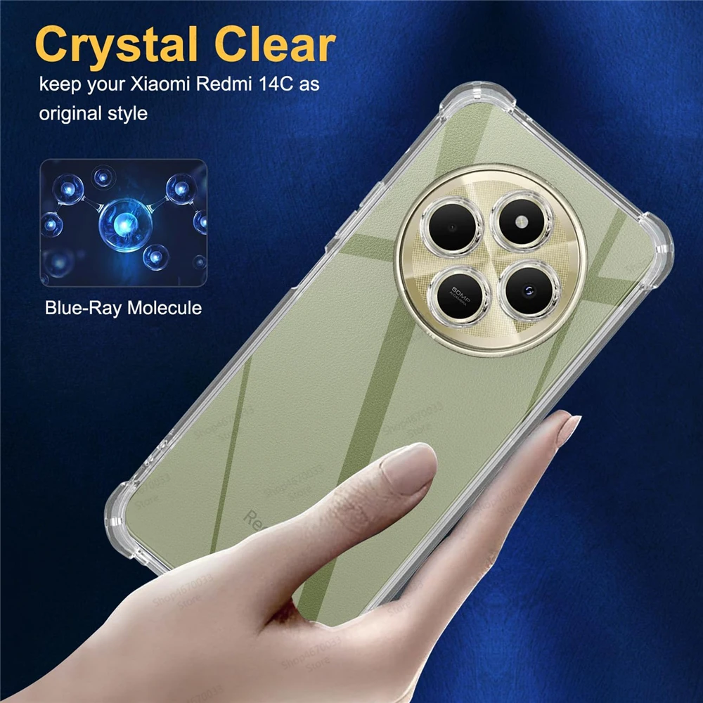 Shockproof Transparent Silicone Phone Case - Durable TPU Cover
