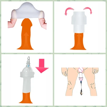 Penis Extender Enlargement Stretcher Tension Hanger Belt Sleeve Metal Ball Kit Sex Toys for Men Dick Enhancer Bigger Growth Set 4