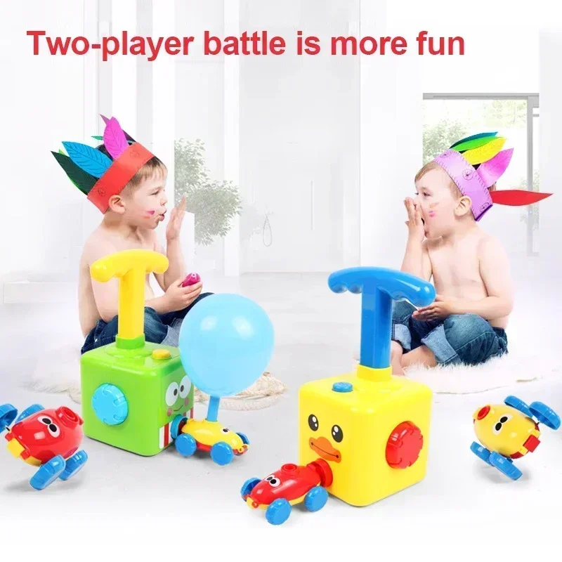 Balloon Powered Car Children's Inertial Pressure Balloon Powered Car Educational Novelty Toys