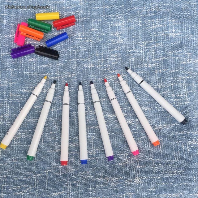 8pcs Clothes Textile Paint Pens Oil-Based Permanent Waterproof Fabric  Markers for DIY Craft Glass Fabric Rock T-shirt 