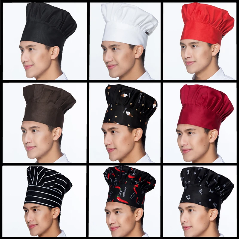 Professional Chef Hat Restaurant Kitchen Cook Hats Hotel Cafes Waiter Cap Cooking BBQ Caps Catering Services Accessories summer mesh chef hat reusable kitchen restaurant hotel hat dust proof sanitary food catering cooking cap workshop cap waiter hat