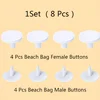 4 pcs Replacement Rivets For Bogg Bag - 4 set(8pcs) Of White Replacement Buttons with B For Beach Bag Handles, Compatible With L 4